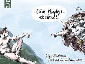 Klaus Stuttmann - Politische Karikaturen 2020: 1,5 m Mindestabstand!